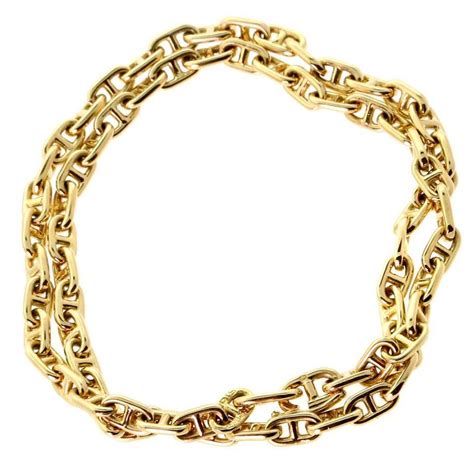 hermes necklace gold